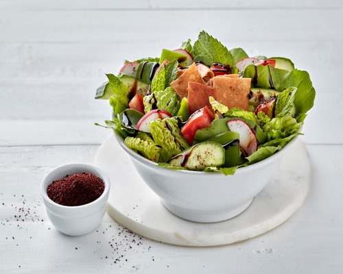 Bowl of fresh healthy vegetables and salad